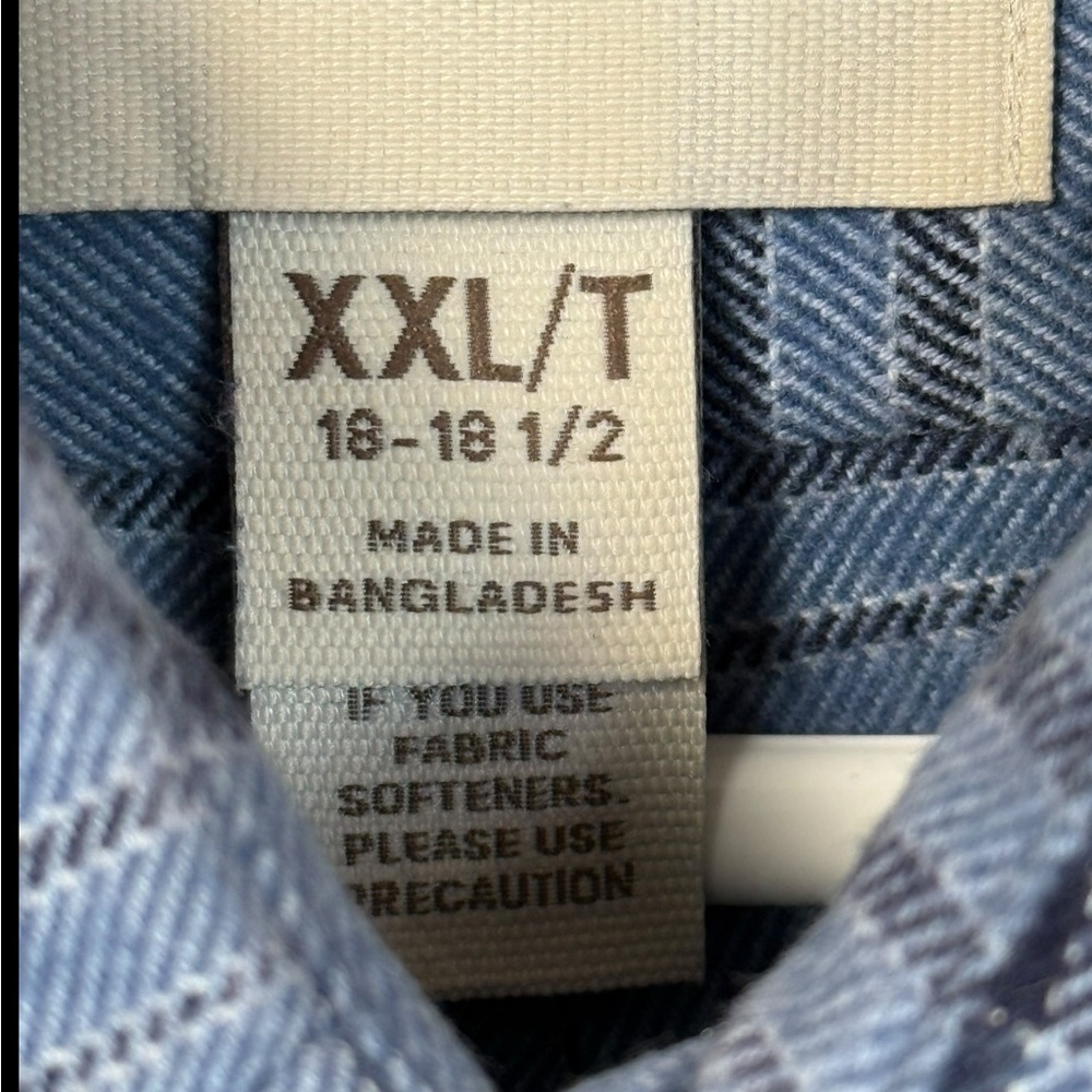 Blake Shelton X Lands’ End Plaid Flannel Button-Down Shirts XXLT Lot 2 - Picture 5 of 15